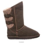 Boots UK BEARPAW Women Boshie Wide Chestnut Distressed 44J6256 - Image 3