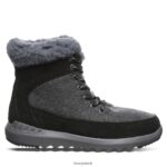 Boots UK BEARPAW Women Cheryl Black/Gray 44J6141 - Image 3