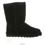 Boots UK BEARPAW Women Elle Short Wide Black 44J696 - Image 3