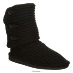 Boots UK BEARPAW Women Knit Tall Black 44J6178
