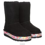 Boots UK BEARPAW Women Retro Elle Black Multi 44J637 - Image 8