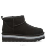 Boots UK BEARPAW Women Retro Shorty Black 44J630 - Image 3