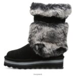 Boots UK BEARPAW Women Retro Tama Black/Gray 44J627 - Image 2