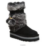 Boots UK BEARPAW Women Retro Tama Black/Gray 44J627