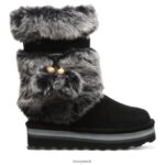 Boots UK BEARPAW Women Retro Tama Black/Gray 44J627 - Image 3