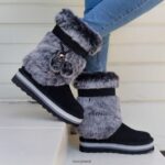 Boots UK BEARPAW Women Retro Tama Black/Gray 44J627 - Image 8