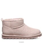 Boots UK BEARPAW Women Shorty Exotic Pink Leopard Glitter 44J634 - Image 3