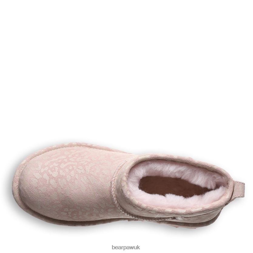 Boots UK BEARPAW Women Shorty Exotic Pink Leopard Glitter 44J634 - Image 5
