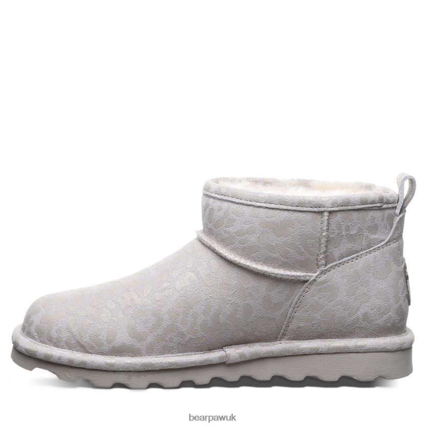Boots UK BEARPAW Women Shorty Exotic Winter White Leopard Glitter 44J633 - Image 2