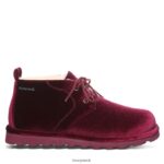 Boots UK BEARPAW Women Skye Burgundy Velvet 44J635 - Image 3