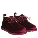 Boots UK BEARPAW Women Skye Burgundy Velvet 44J635 - Image 8