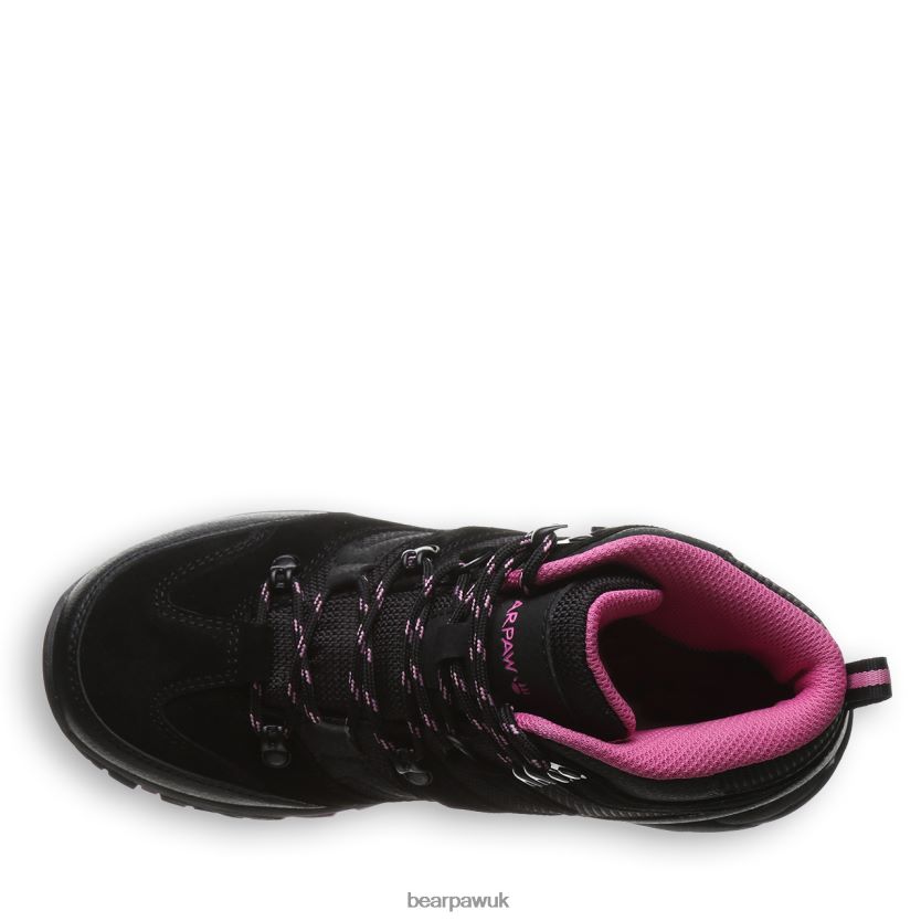 Hikers UK BEARPAW Women Corsica Black/Fuschia 44J6340 - Image 5