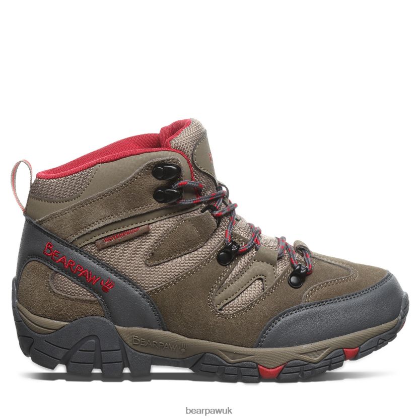 Hikers UK BEARPAW Women Corsica Taupe/Red 44J6339 - Image 3