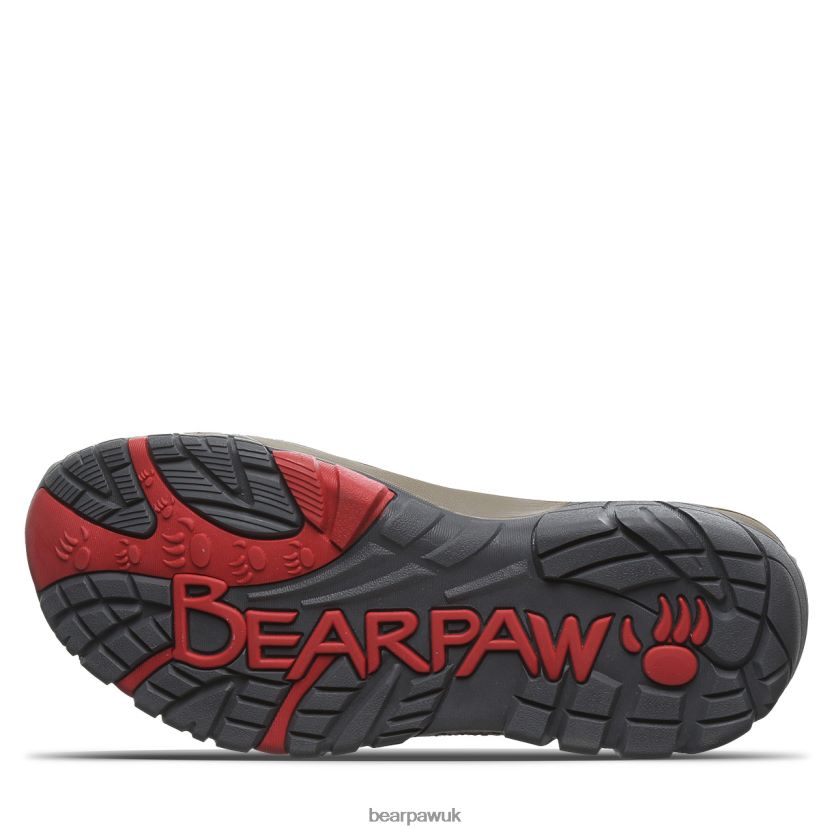 Hikers UK BEARPAW Women Corsica Taupe/Red 44J6339 - Image 4