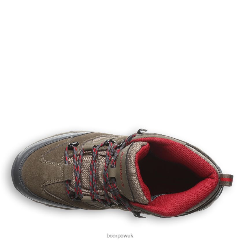 Hikers UK BEARPAW Women Corsica Taupe/Red 44J6339 - Image 5