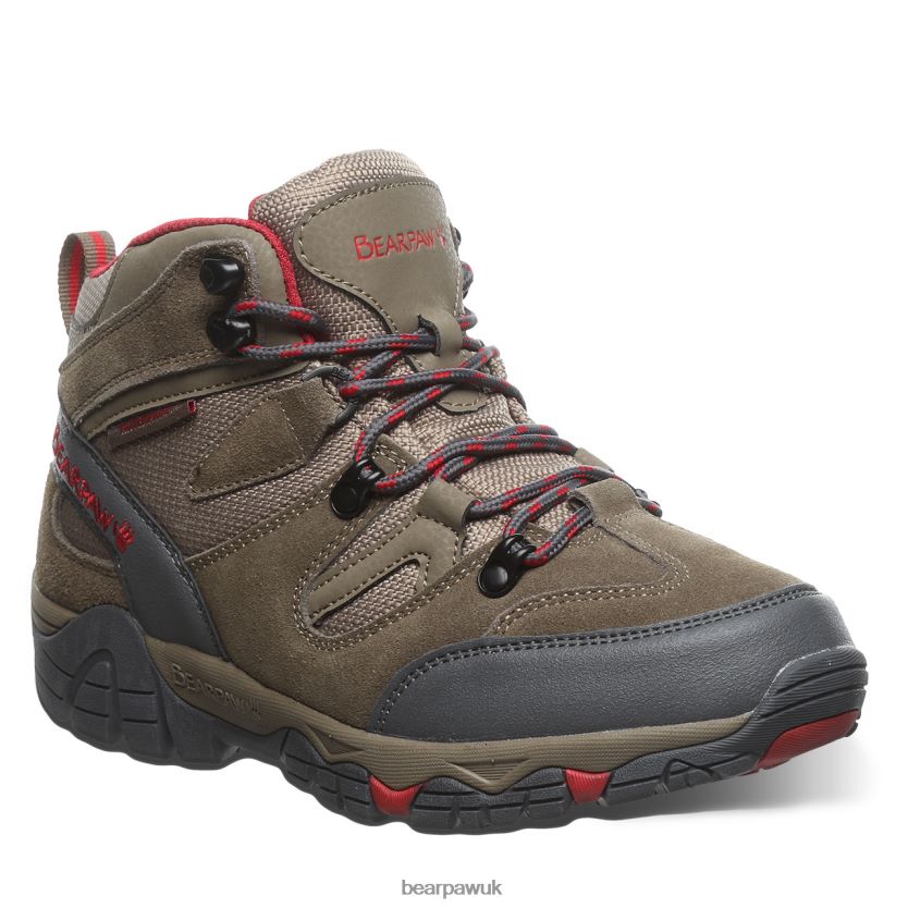 Hikers UK BEARPAW Women Corsica Taupe/Red 44J6339 - Image 1