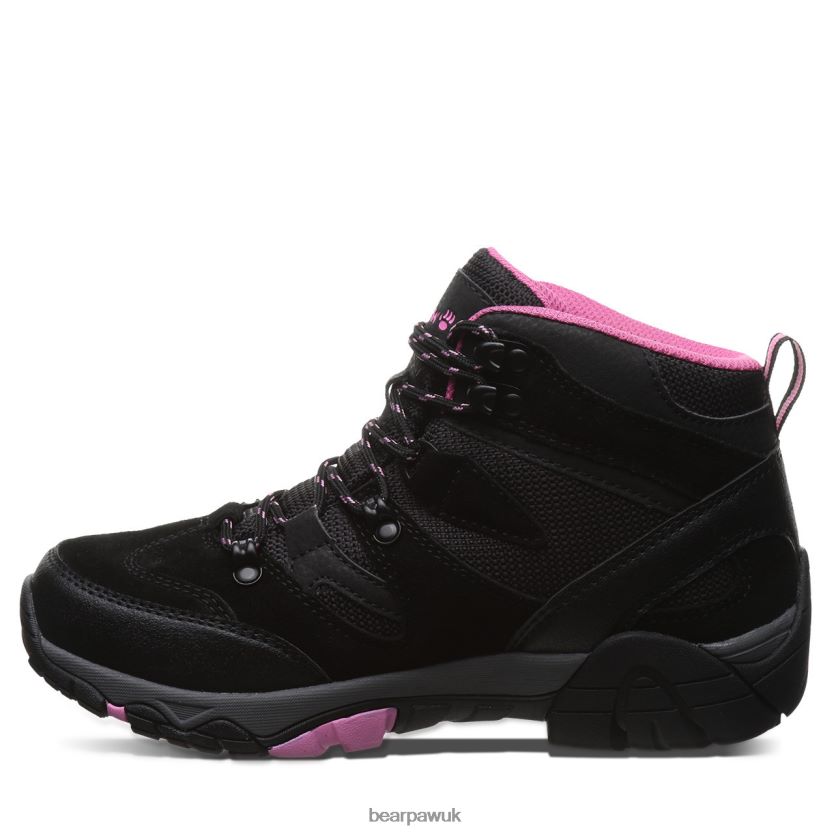 Hikers UK BEARPAW Women Corsica Wide Black/Fuschia 44J6331 - Image 2