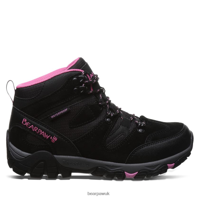 Hikers UK BEARPAW Women Corsica Wide Black/Fuschia 44J6331 - Image 3
