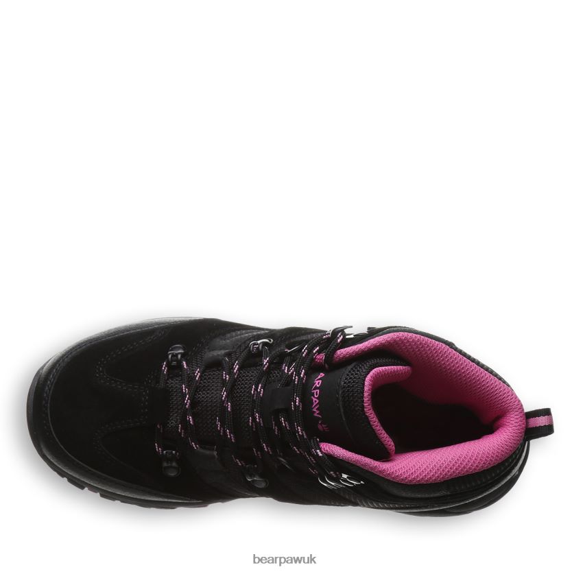 Hikers UK BEARPAW Women Corsica Wide Black/Fuschia 44J6331 - Image 5