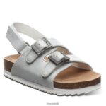 Sandals UK BEARPAW Kids Brooklyn Toddler White Metallic 44J6626
