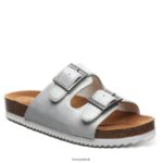 Sandals UK BEARPAW Kids Brooklyn Youth White Metallic 44J6625