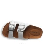 Sandals UK BEARPAW Kids Brooklyn Youth White Metallic 44J6625 - Image 5