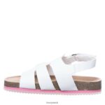 Sandals UK BEARPAW Kids Zaidee Youth White 44J6627 - Image 2