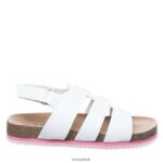 Sandals UK BEARPAW Kids Zaidee Youth White 44J6627 - Image 3
