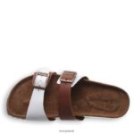 Sandals UK BEARPAW Women Julieta II Saddle/White 44J6371 - Image 5