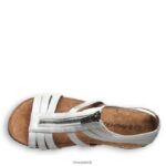 Sandals UK BEARPAW Women Layla II Wide White Metallic 44J6432 - Image 5