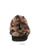 Slippers UK BEARPAW Women Loki Black/Leopard Fur 44J6304 - Image 6