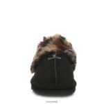 Slippers UK BEARPAW Women Loki Black/Leopard Fur 44J6304 - Image 7