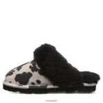 Slippers UK BEARPAW Women Loki Exotic Black Cow Print 44J6293 - Image 2