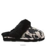 Slippers UK BEARPAW Women Loki Exotic Black Cow Print 44J6293 - Image 3
