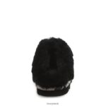 Slippers UK BEARPAW Women Loki Exotic Black Cow Print 44J6293 - Image 6