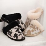 Slippers UK BEARPAW Women Loki Exotic Black Cow Print 44J6293 - Image 8