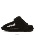 Slippers UK BEARPAW Women Loki Exotic Black Sequin 44J6314 - Image 2