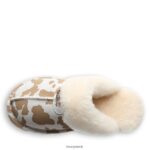 Slippers UK BEARPAW Women Loki Exotic Tan Cow Print 44J6265 - Image 5