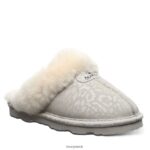Slippers UK BEARPAW Women Loki Exotic Winter White Leopard Glitter 44J6266